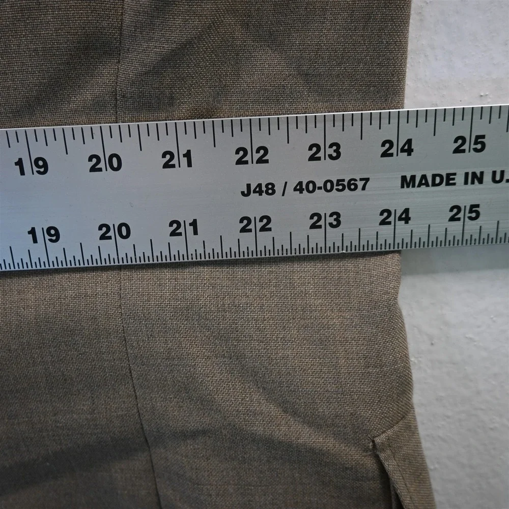 Vtg Stafford 48L Brown Gold Button‎ Hopsack Mens Blazer Suit Jacket Sport Coat